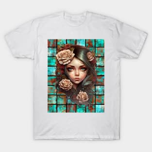 Copper Patina Boho Gothic Girl 7 T-Shirt